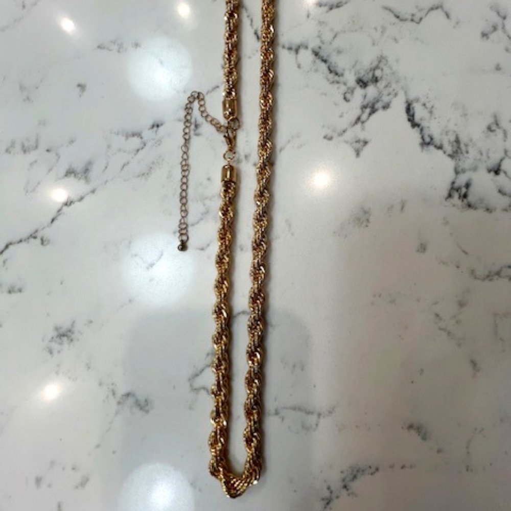 18K gold plated rope chain